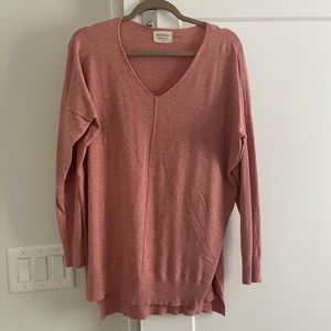 Salmon Colored V-Neck Sweater